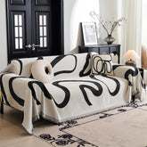 MYSKY HOME Boho couch cover overview showcases warm chenille for cozy living room style.