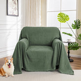 MYSKY HOME chair cover closeup chenille texture offers plush, skin-friendly comfort.
