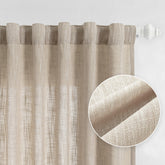 MYSKY HOME cotton-curtains closeup showing soft texture and drape for living spaces