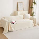 MYSKY HOME couch cover 3-cushion beige protecting fabric while refreshing your living room
