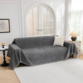 MYSKY HOME couch cover on a large sofa protects fabric and refreshes style