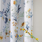 MYSKY HOME floral blackout curtains 63in, side view; block light and add privacy.