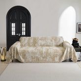 MYSKY HOME sectional couch cover khaki with abstract geometry protects and refreshes your sofa.