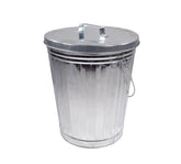 Mytee Products galvanized trash can lid with carrying handle for secure transport.