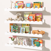 MZJZBN white scalloped nursery shelves on wall displaying books