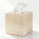 N NANSHOP travertine tissue box cover top view showing square fit