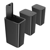 N. NETDOT 3-pack 10L trash can with lid, front view for tight spaces