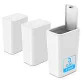 N. NETDOT three-pack 3-gallon trash can with lid for versatile spaces.