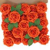 N&T NIETING burnt orange artificial roses for wedding bouquets
