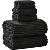 NALIVO 6-piece oversized towels set displayed for spa-like post-shower coverage