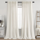 Nanspring back tab linen curtain panel 52x96 with light filtration for cozy spaces