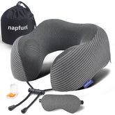 Napfun neck pillow travel compact for neck support on long flights