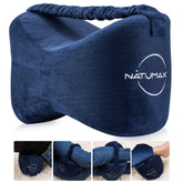 NATUMAX knee pillow between legs providing ergonomic alignment and comfort