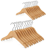 Nature Smile kids wooden hanger with contoured shoulders preserves garment shape