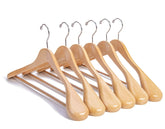 Nature Smile luxury wooden hanger with extra-wide shoulder for tailored garments