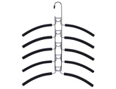 Nature Smile no-shoulder-bump hangers in a 4-pack keep garments secure and scratch-free.