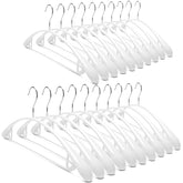 Nature Smile non-slip PVC sweater hangers with wide shoulders provide secure grip for bulky knits.