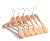 Nature Smile wooden suit hanger 16-inch with solid lotus wood for durable closet organization