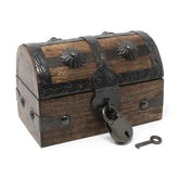 Nautical Cove keepsake chest front view shows mango wood and iron accents for rustic storage.