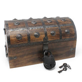 Nautical Cove pirate treasure chest on display, decorative wooden box for pirate-themed rooms.