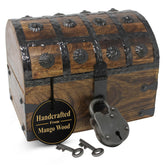 Nautical Cove pirate treasure chest with lock for classroom prizes