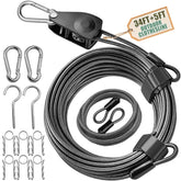 NAZOU Outdoor Retractable Clothesline setup demonstrates quick outdoor installation and tension