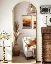 NBGV arch full-length mirror gold with stand brightens rooms