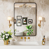NBGV bathroom mirror with crystal-clear reflection for precise grooming.