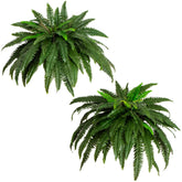 Nearly Natural 48-inch Boston Fern hanging fronds create a lush, low-maintenance display.