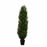 Nearly Natural Cedar Pine tree outdoors in planter on porch for year-round greenery.