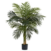 Nearly Natural Golden Cane Palm with two trunks enhances tropical ambiance