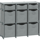 NEATERIZE 9βcube storage unit with bins in a closet for organized spaces
