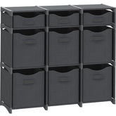 NEATERIZE cube storage organizer dark grey assembled for clutter-free closet space