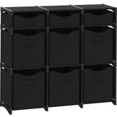 NEATERIZE cube storage unit in black with bins for tidy closet organization.