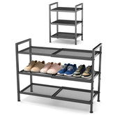 Neatevday 3-tier shoe rack extended width for larger closets and more storage
