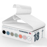 Neaties heavy-duty hangers 18-pack with 10lb capacity for coats and jackets
