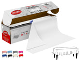 Neatiffy disposable table cloth roll 54in-108ft white protecting tables from spills