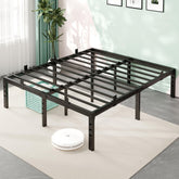 Nelaukoko queen bed frame in sturdy metal provides durable nightly support.