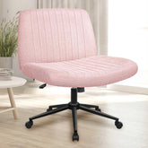 NEO CHAIR criss cross chair with wheels pink front view for easy mobility