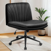 NEO CHAIR criss-cross chair with wheels allows smooth movement in a home office