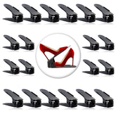 Neprock Shoe Rack top view showing space-saving double-stack design.