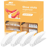 Neprock shoe slots organizer double-deck design showcases space-saving closet solution