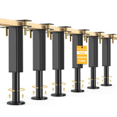 NESAPTO 6 piece bed support legs provide added frame stability.