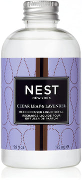 NEST New York Cedar Leaf & Lavender refill bottle for reed diffuser aroma