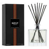 Nest New York Sicilian Tangerine diffuser in a glass vessel delivering long-lasting fragrance.