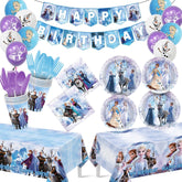 NEW BARLEY blue winter plates show cohesive party theme for 24 guests