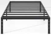 NEW JETO twin metal bed frame with under-bed storage keeps clutter organized