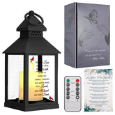 Newoh Sympathy Lantern front view with remembrance card for a heartfelt gift.