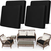 Newwiee set of 4 stretch cushion covers on sofa offering quick refresh and daily protection