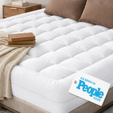 Niagara Sleep Solution Cloud-Like Topper closeup with soft cotton surface for cozy comfort.
